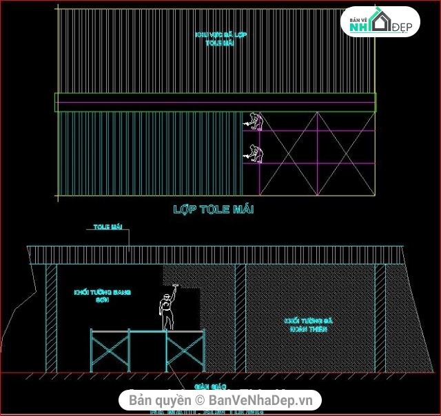 kết cấu nhà xưởng,bản vẽ nhà xưởng,file cad nhà xưởng,file cad kết cấu nhà xưởng